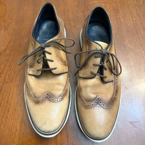 Men's Johnston and Murphy Tan Leather Brogue Shoes size 12M